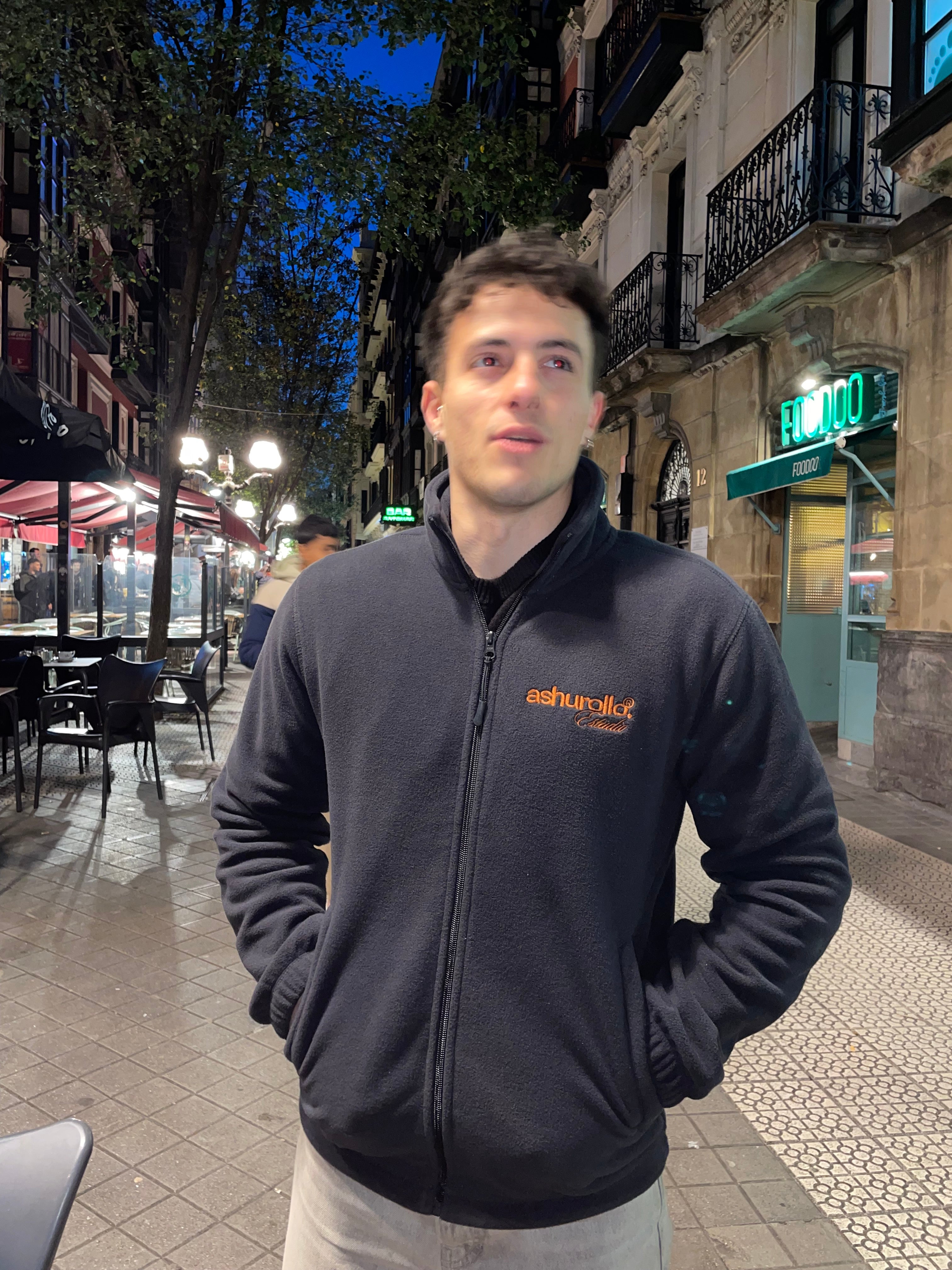 Forro Polar Hombre Gris Metal