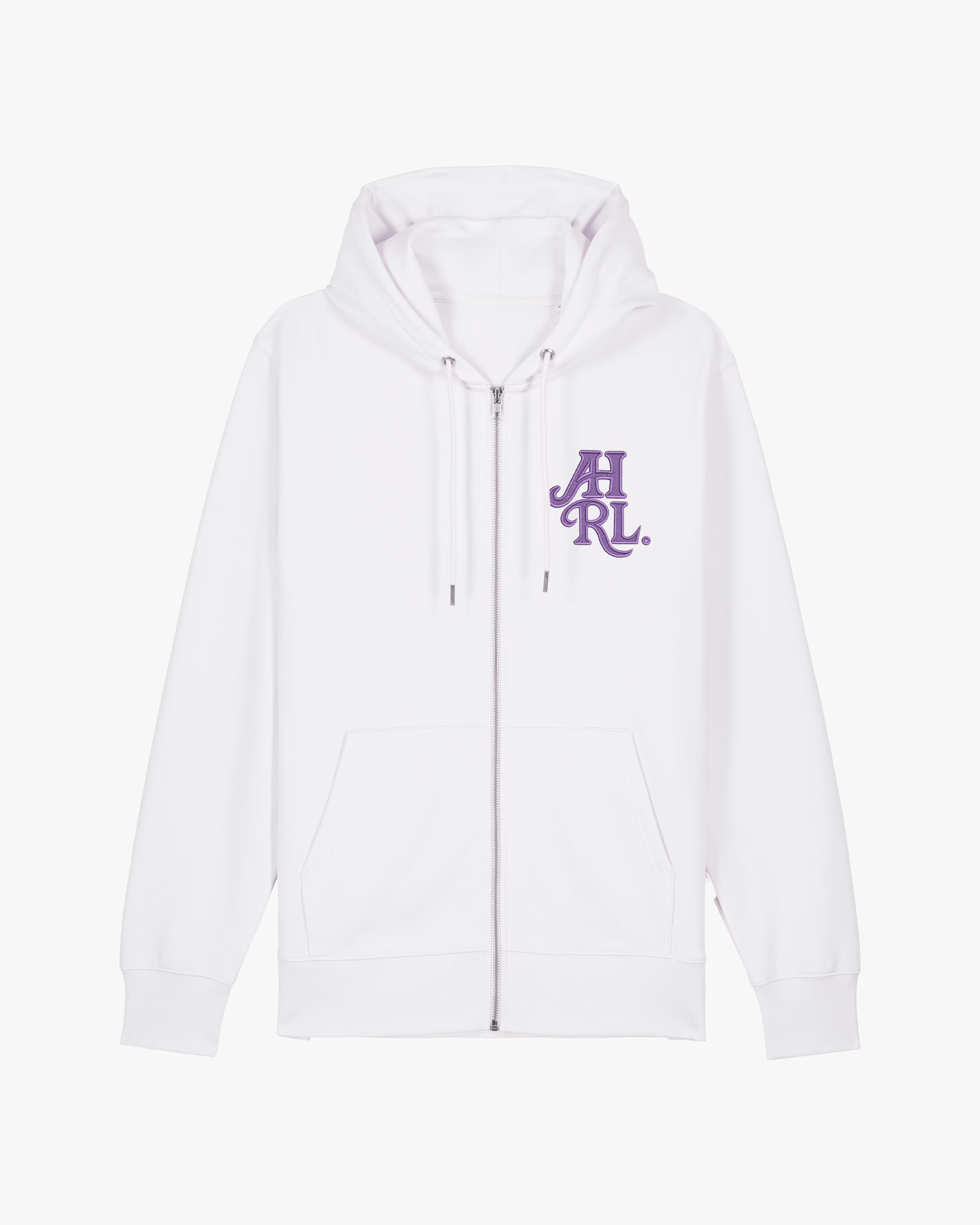 Sudadera Con Cremallera AHRL. Blanca & Lila