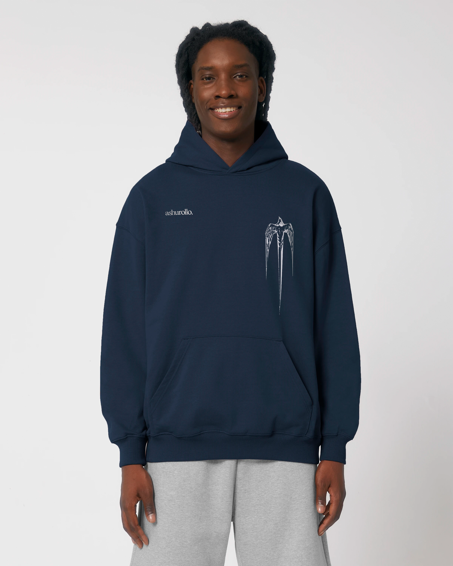 Hoodie Oversize Unisex NAVY // Libertas Volaris V.0