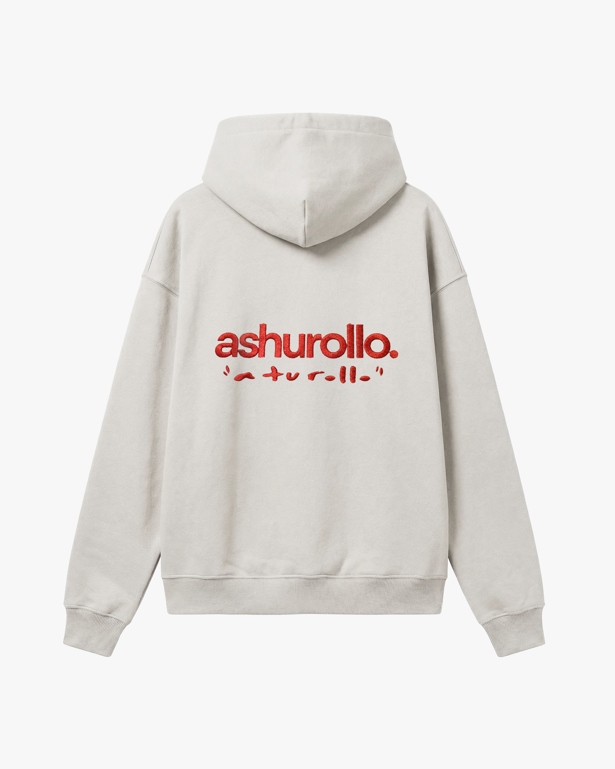 Sudadera A TU ROLLO. Beige Crema & Rojo