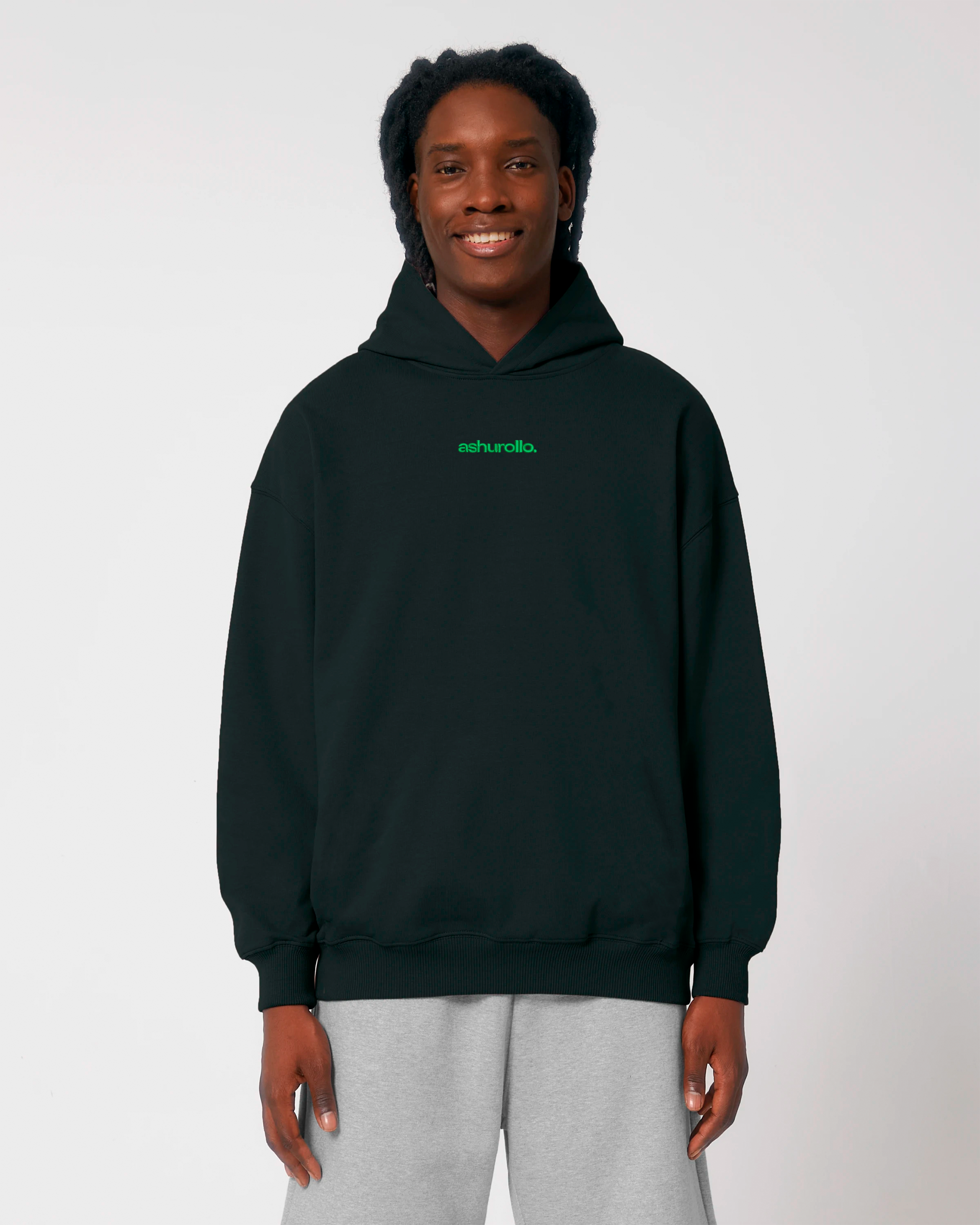 Sudadera A TU ROLLO. Negra & Verde