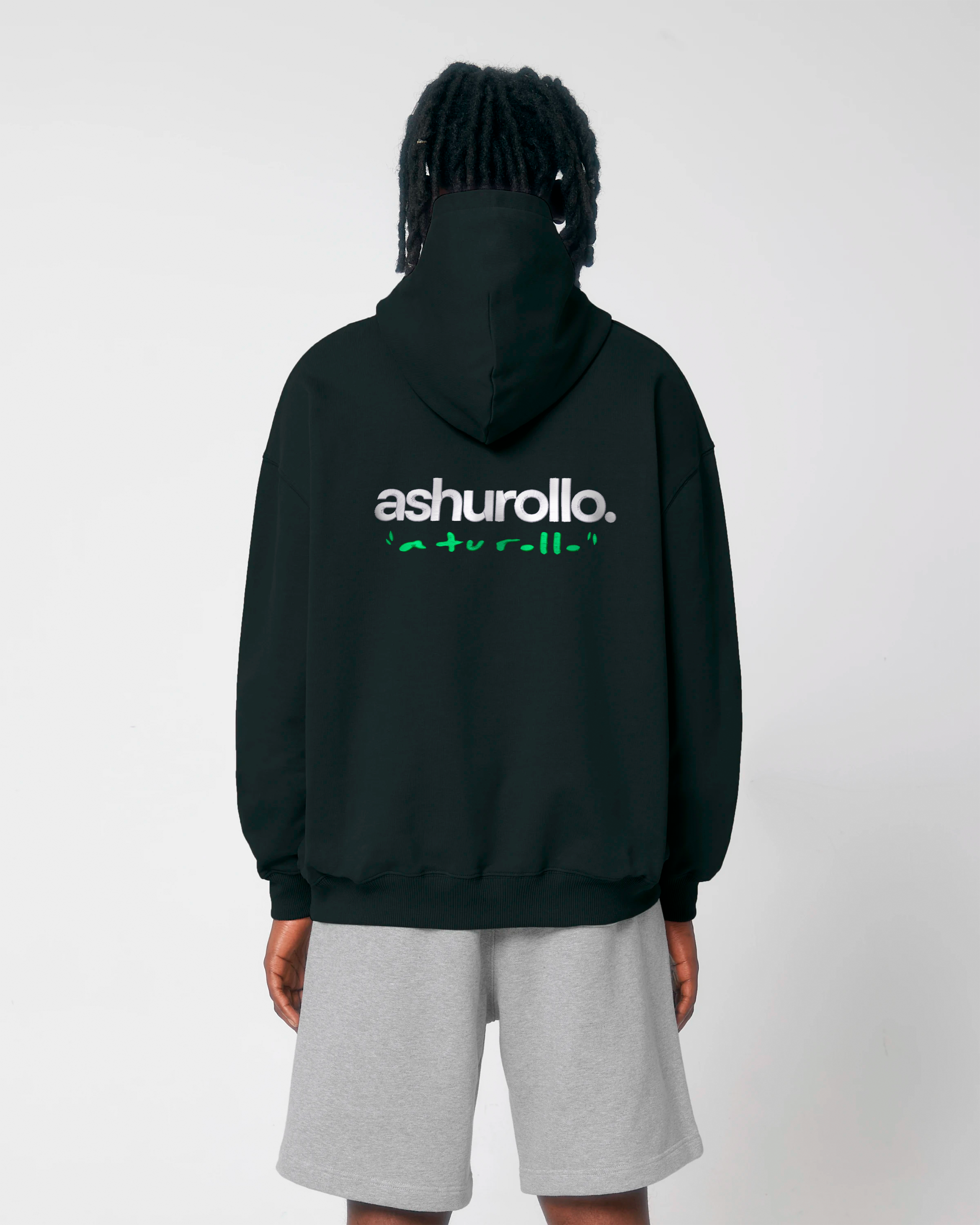 Sudadera A TU ROLLO. Negra & Verde